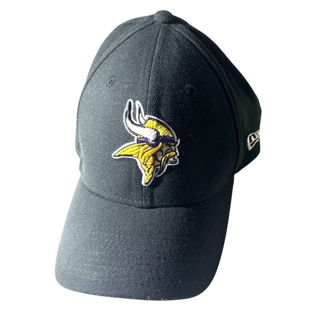 Minnesota Vikings New Era 39Thirty Black Stretch-Fit Cap Medium/Large